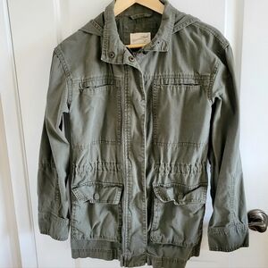 Universal Thread Green Hooded Utility Jacket Size XS